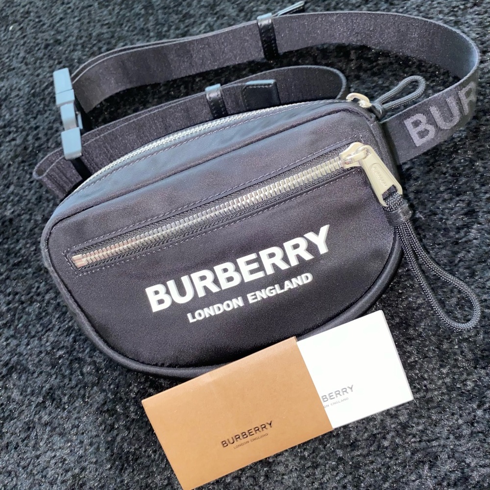 Burberry Logo print nylon crossbody bag
